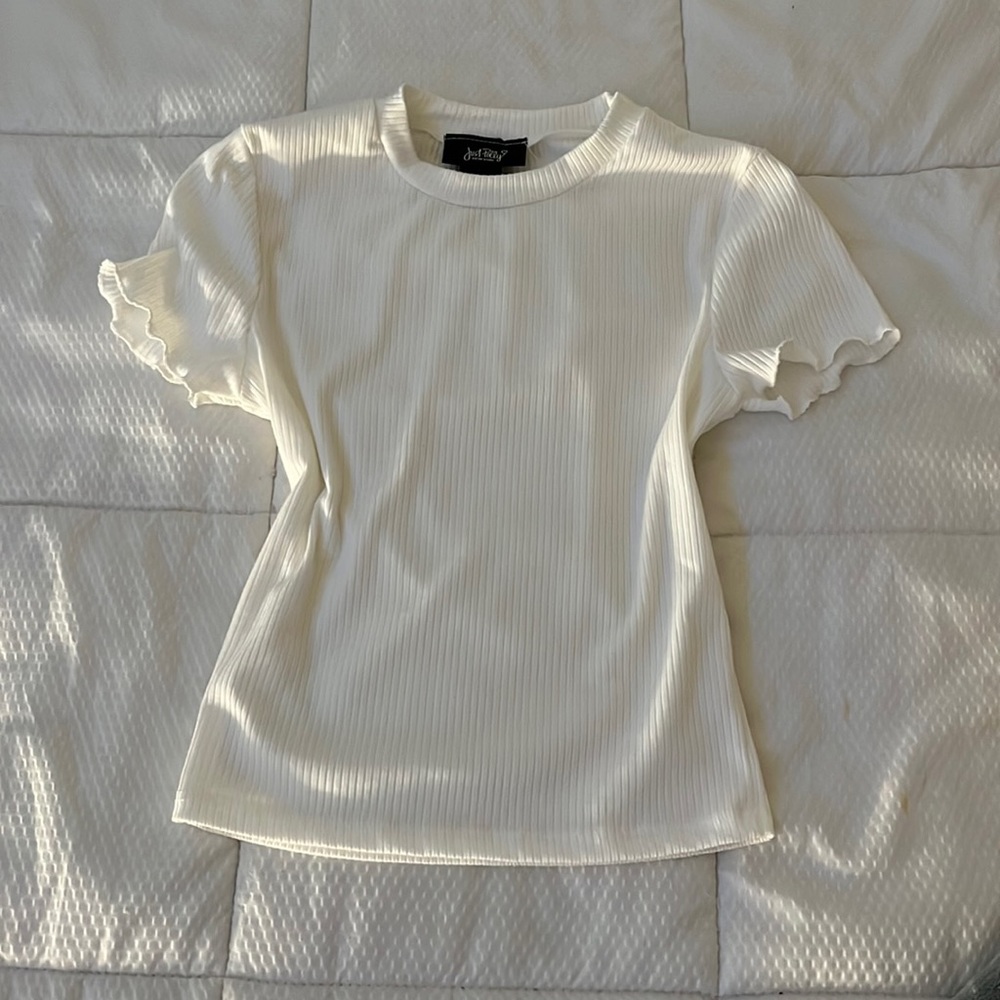 (just polly) white crop top